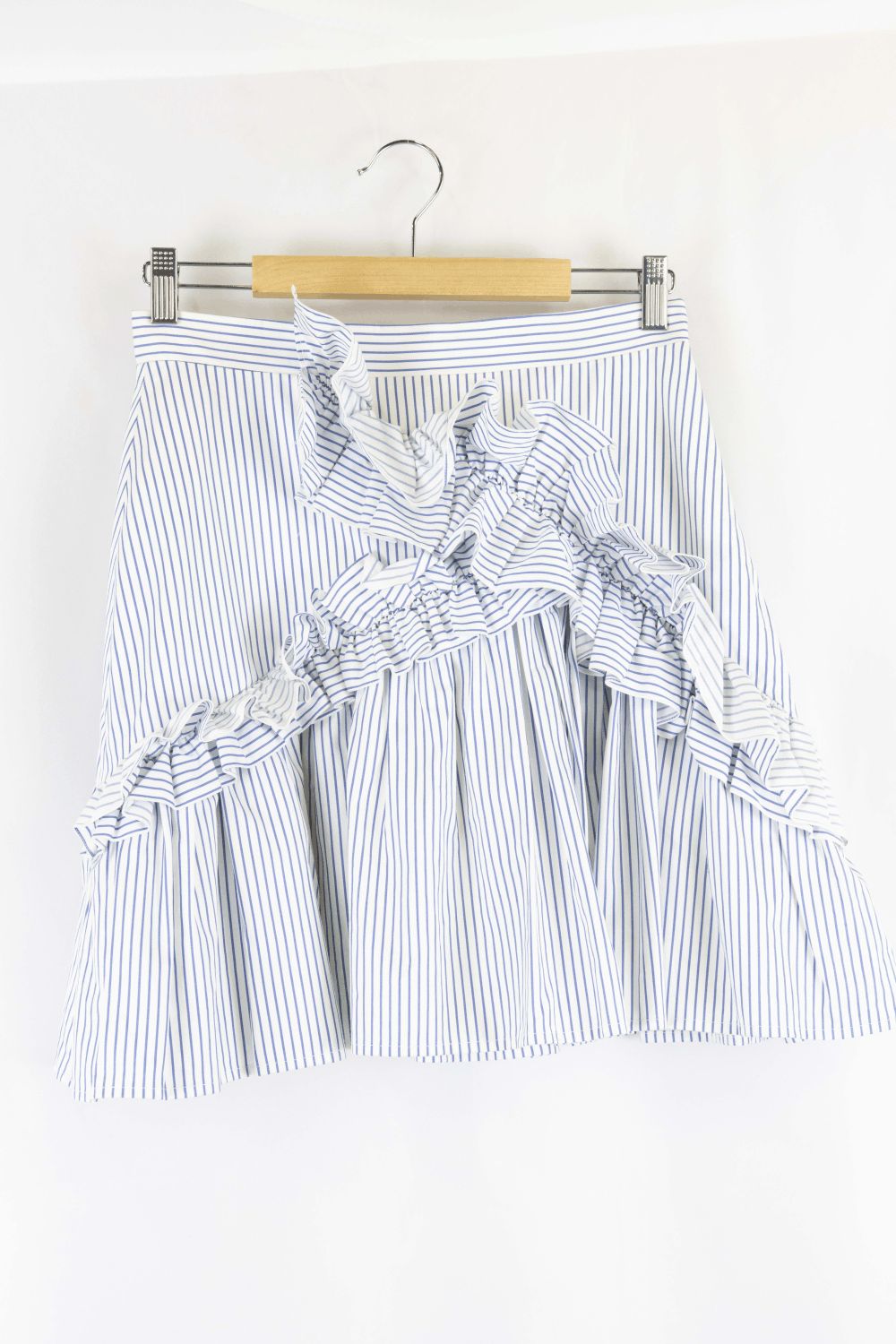 MacGraw Blue And White Striped Skirt 10