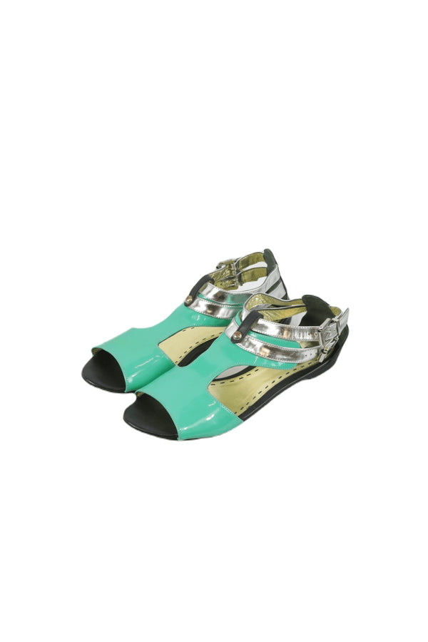 Green sandals hot sale