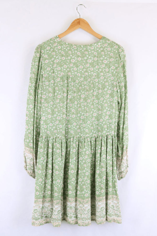 Sportsgirl Green Floral Dress 8 Reluv Clothing Australia