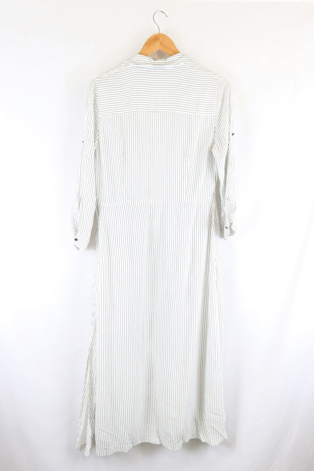 Zara Black And White Striped Dress L