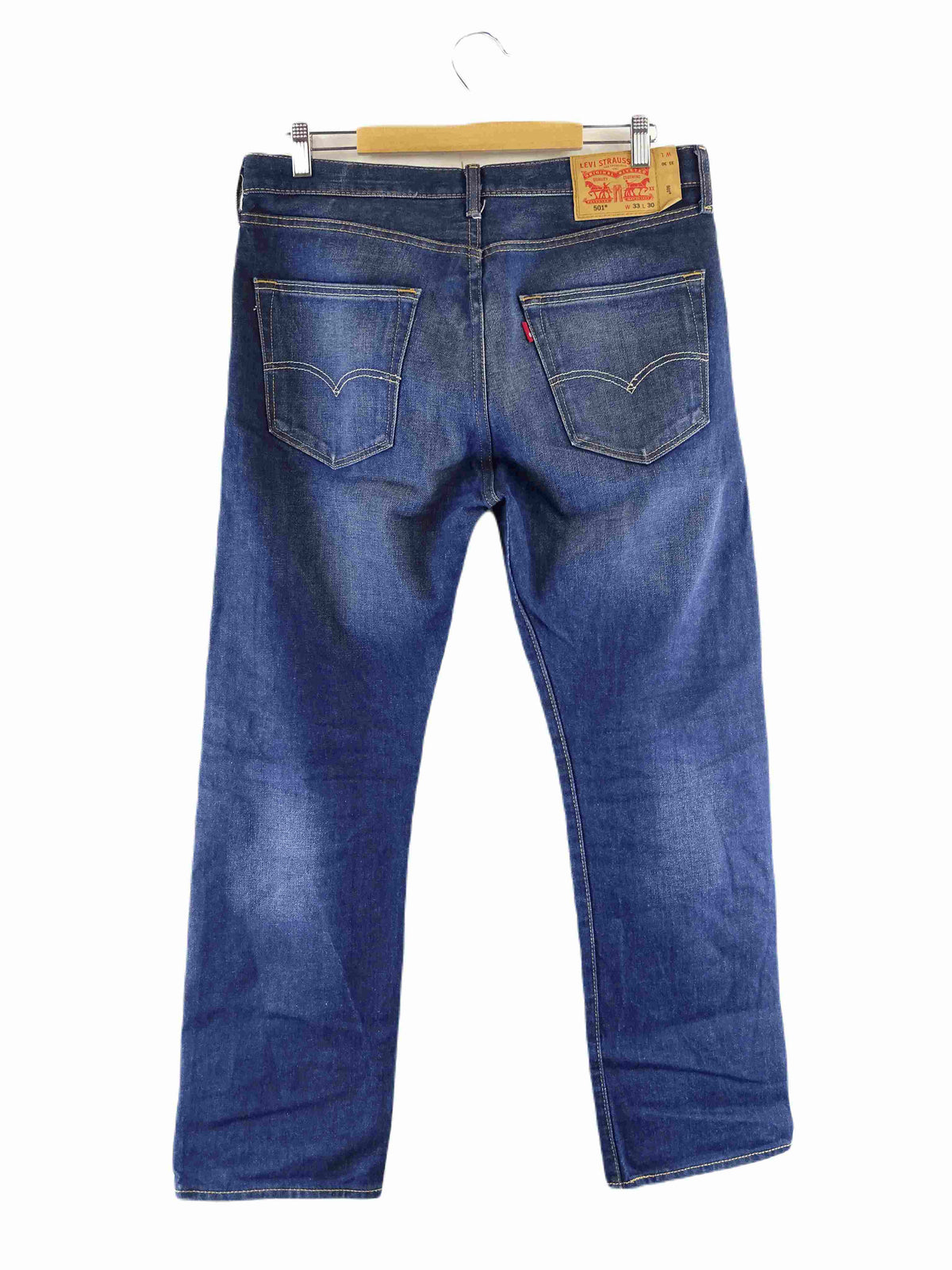Levi&#39;s Blue Denim Straight Leg Jeans AU 15 / 33
