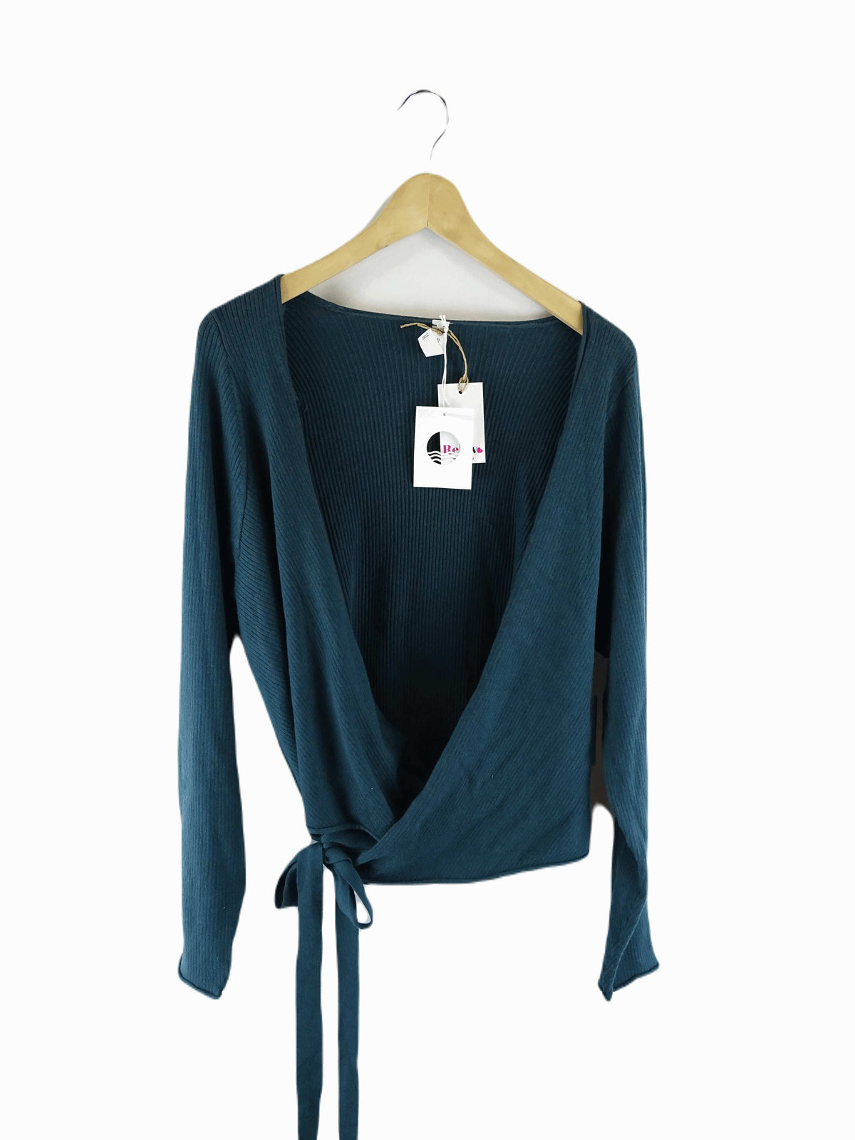 Daily Practice By Anthropology Green Wrap Top 3XL