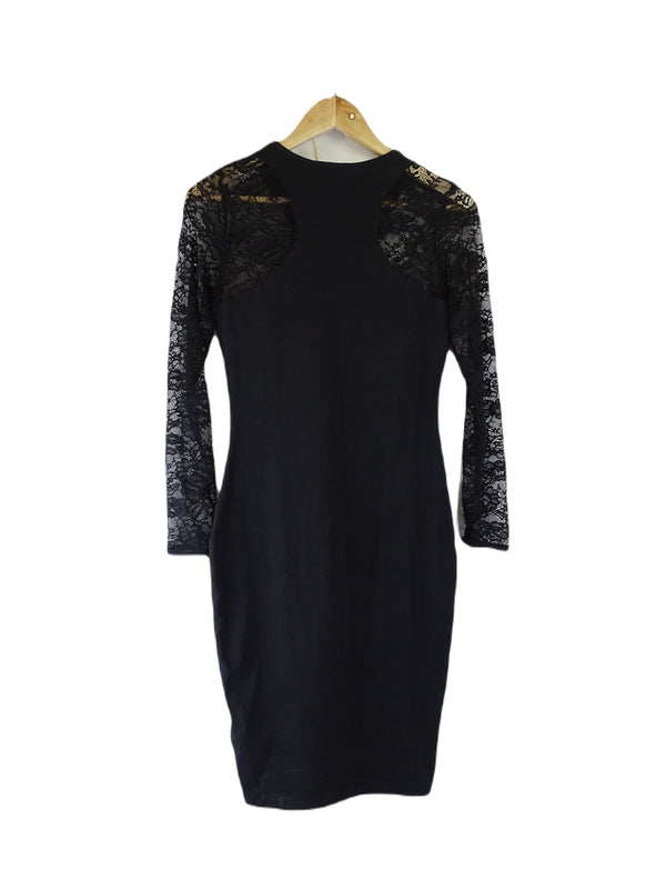 h&m divided black lace dress H & M With S fitted dress in a sparkly The Best A-Line Wedding Size:UK 8
