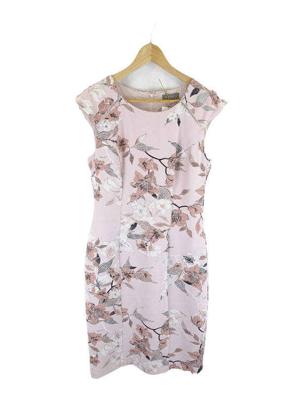 Jacquie E Pink Floral Dress 10 Reluv Clothing Australia