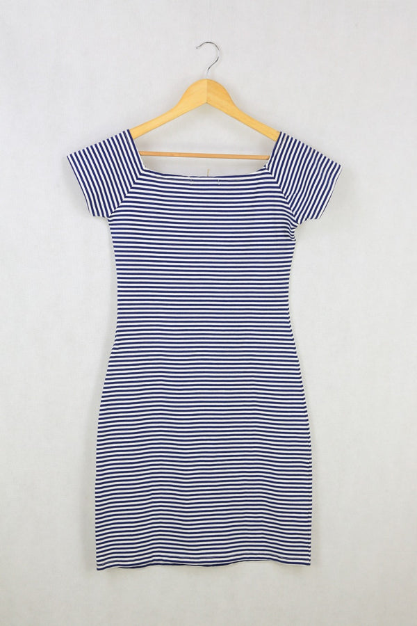 Sportsgirl Striped Off the Shoulder Dress S Reluv Clothing Australia