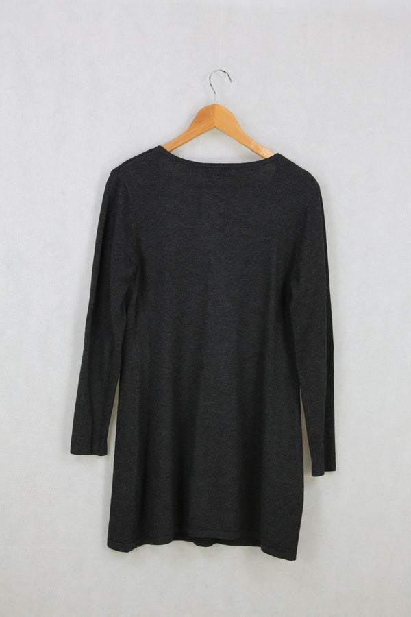 La Strada Charcoal Knit dress XXL ( Suit 12) Reluv Clothing Australia