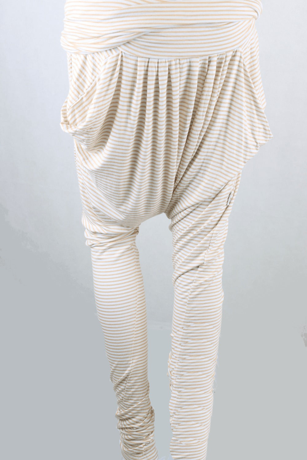 From Zion Relaxed Pants Brown And White Striped Pants M
