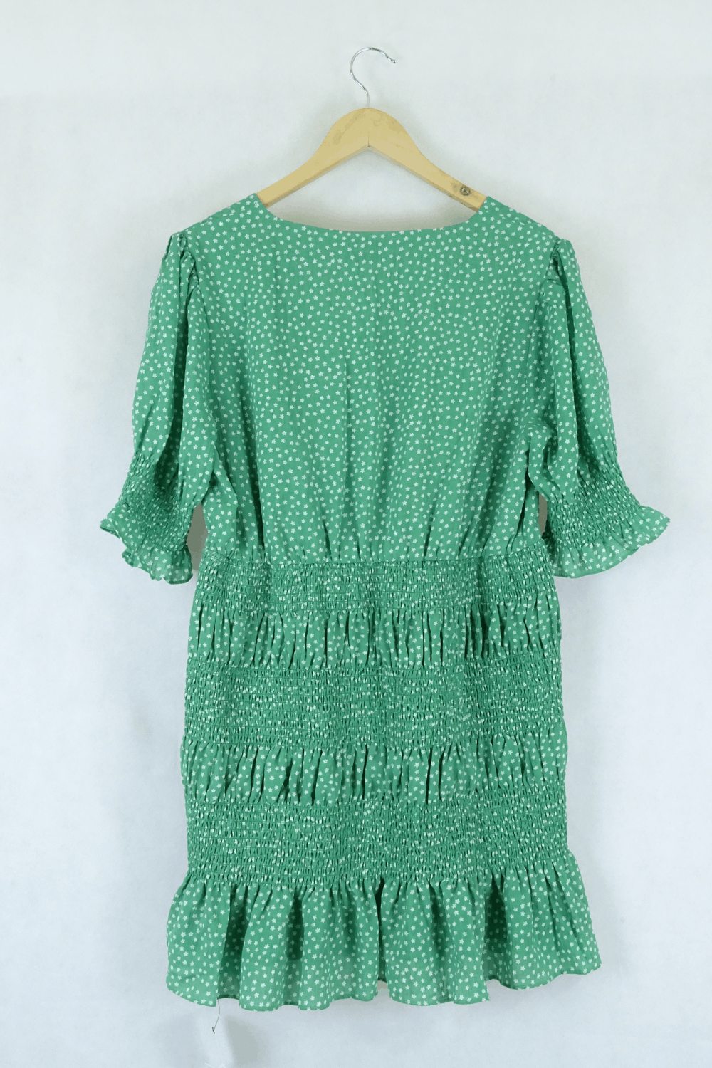 Savel Green Flower Print Dress 16