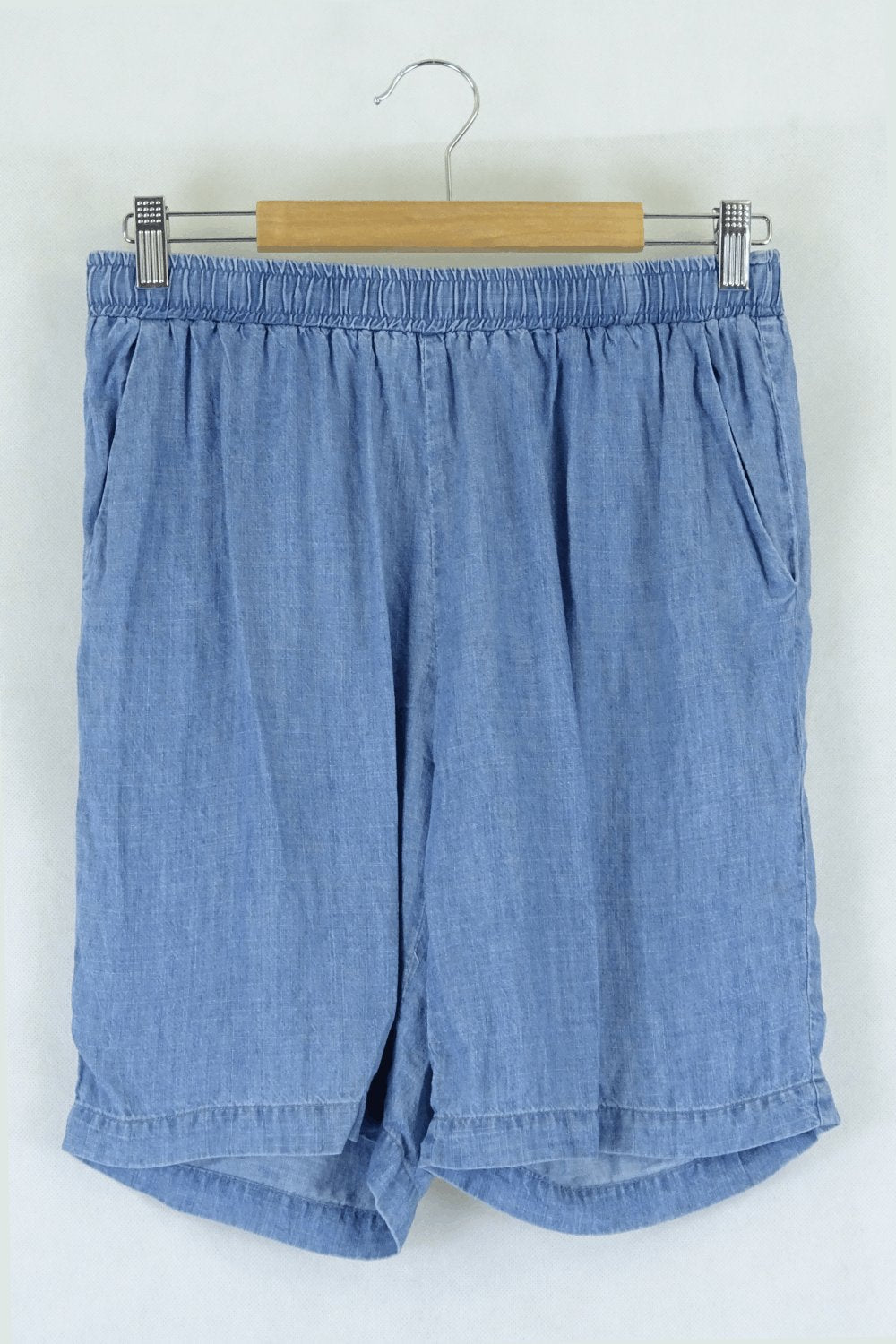Blue Chambray Shorts S