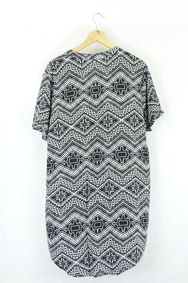 Abel The Label (ATL) Black And White Geometric Dress M