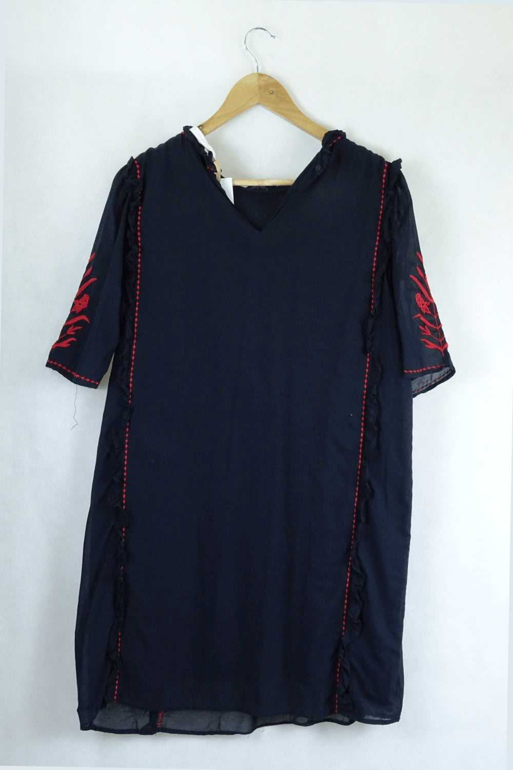 Zara Trafaluc Collection Navy And Red Dress L