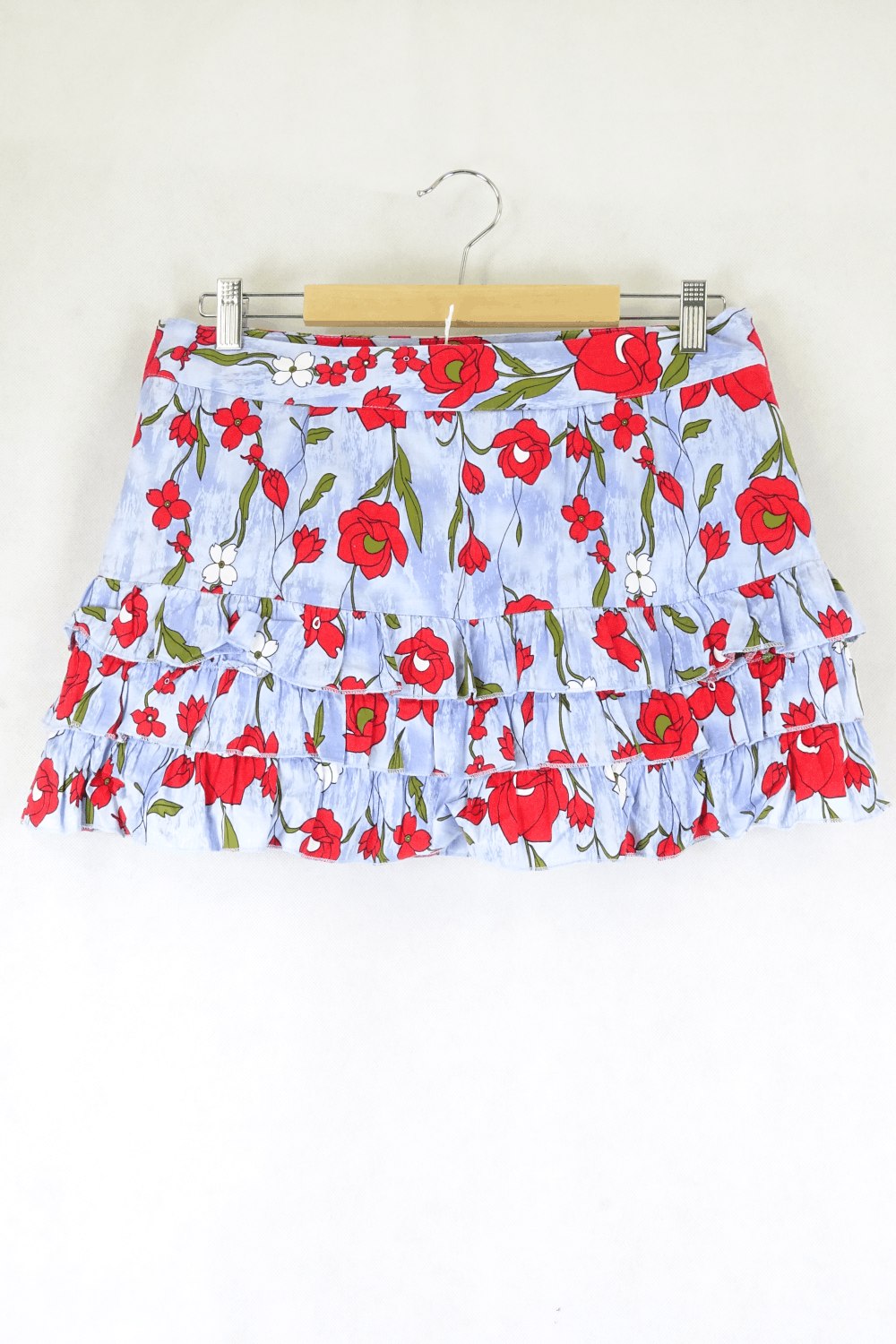 Otto Mode Floral Red Skirt 12