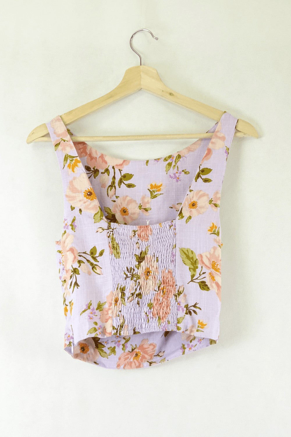 Paper Heart Floral Purple Cropped Top 6