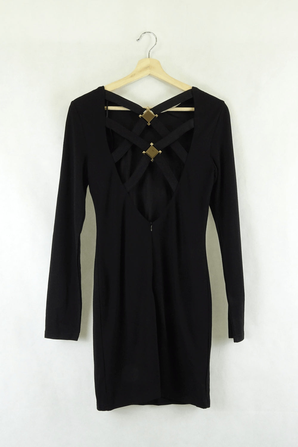 Ava Long Sleeve Black Dress 12