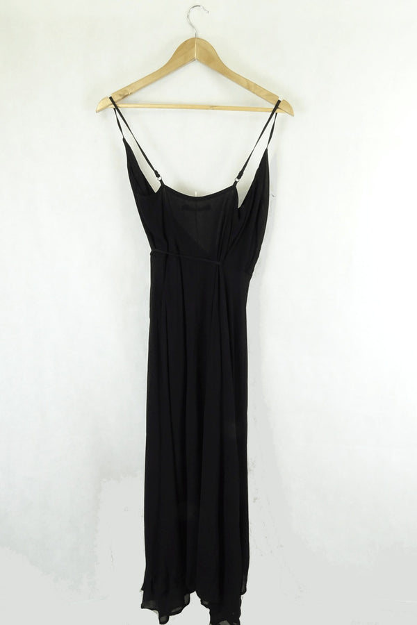 Sportsgirl Black Wrap Dress 6 Reluv Clothing Australia