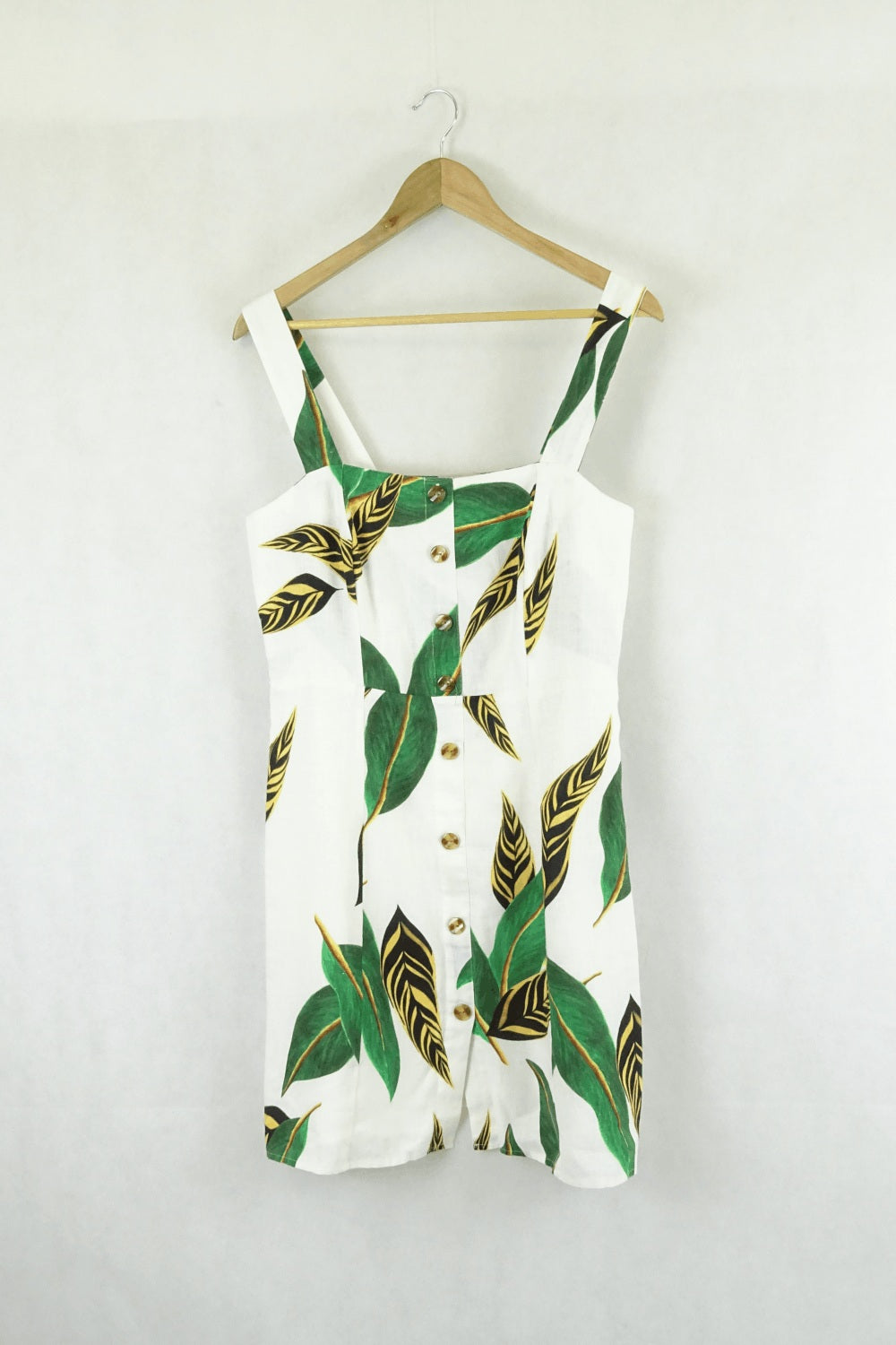 Farm Patterned Green And Yellow Dress L