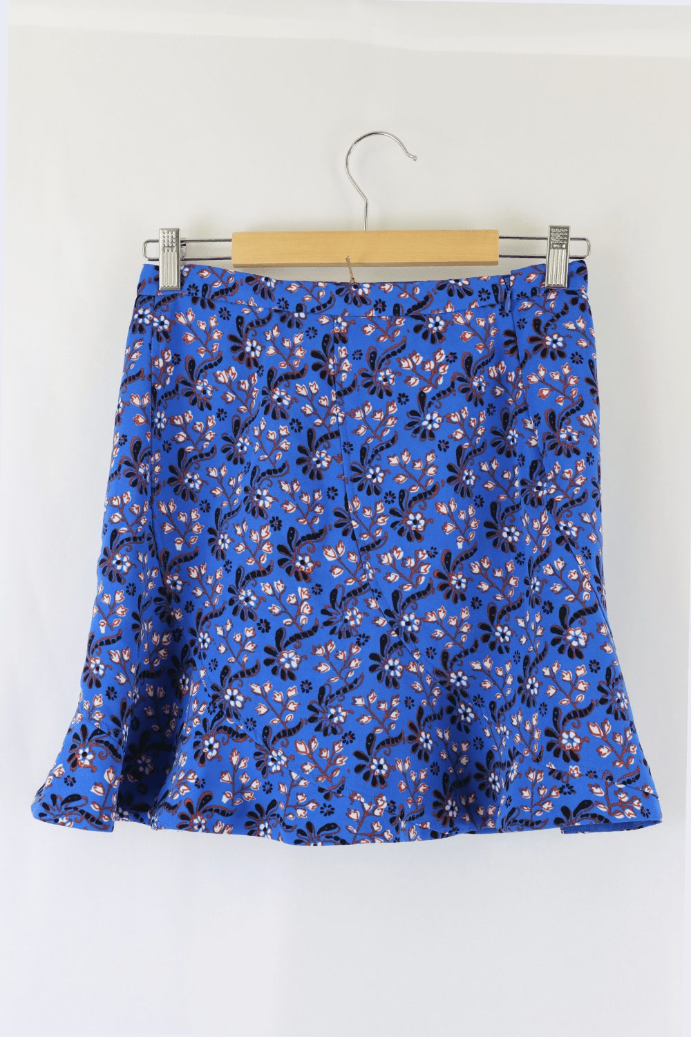 J Crew Blue Floral Skirt XS