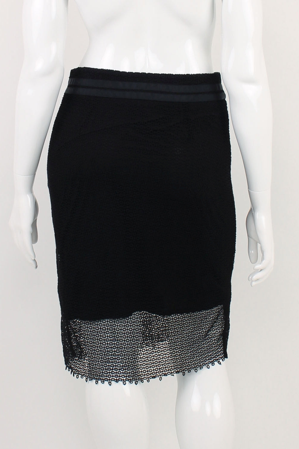 Witchery Black Crochet Skirt 14