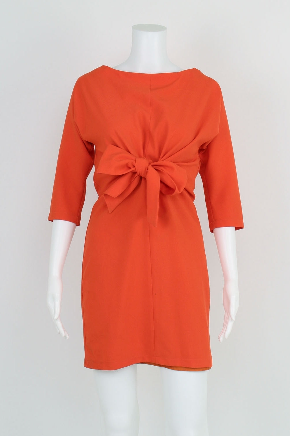 ASOS Orange Tie Front Dress 4
