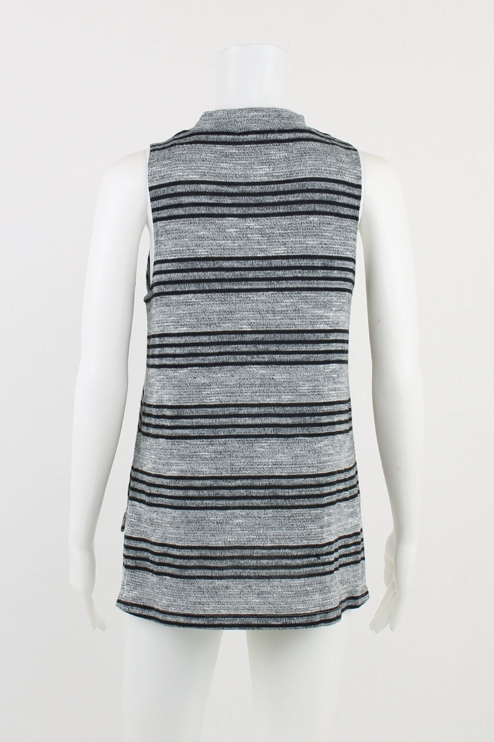 SASS Grey Striped Knit Top 6