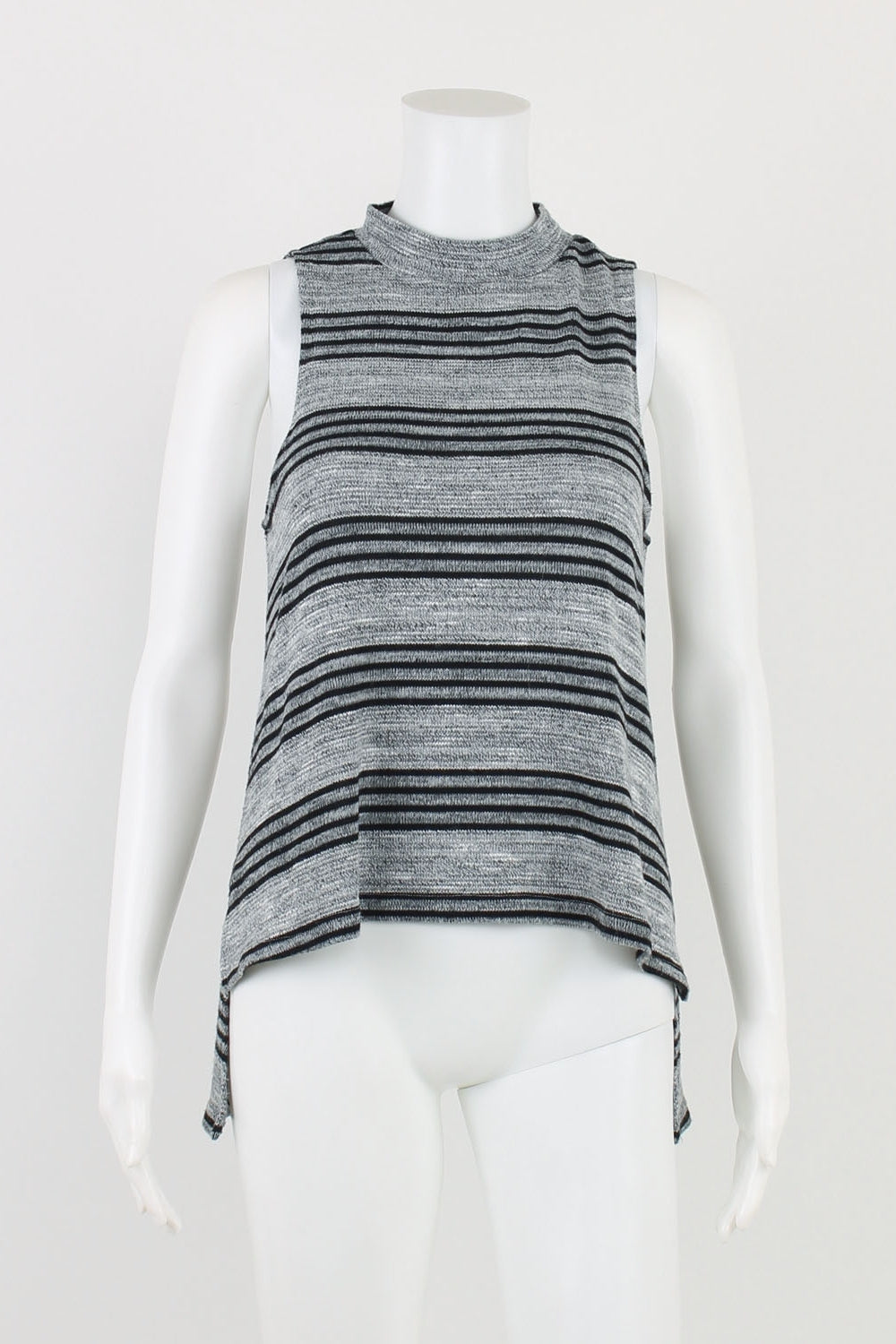 SASS Grey Striped Knit Top 6