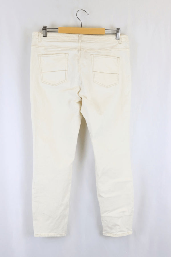 Trenery White Jeans 14 - Reluv Clothing Australia