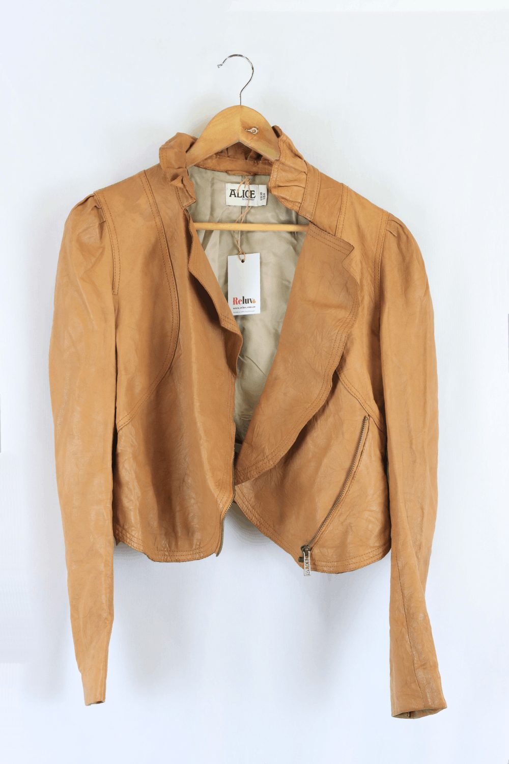 Alice by temperley Brown Leather Jacket 10