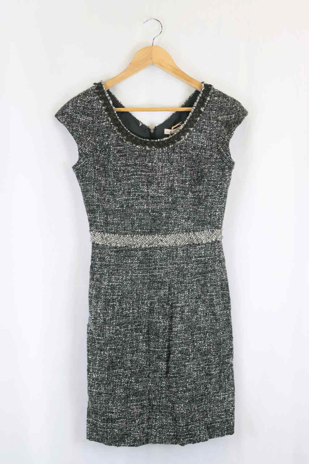 Rebecca Taylor Woven Grey Dress S