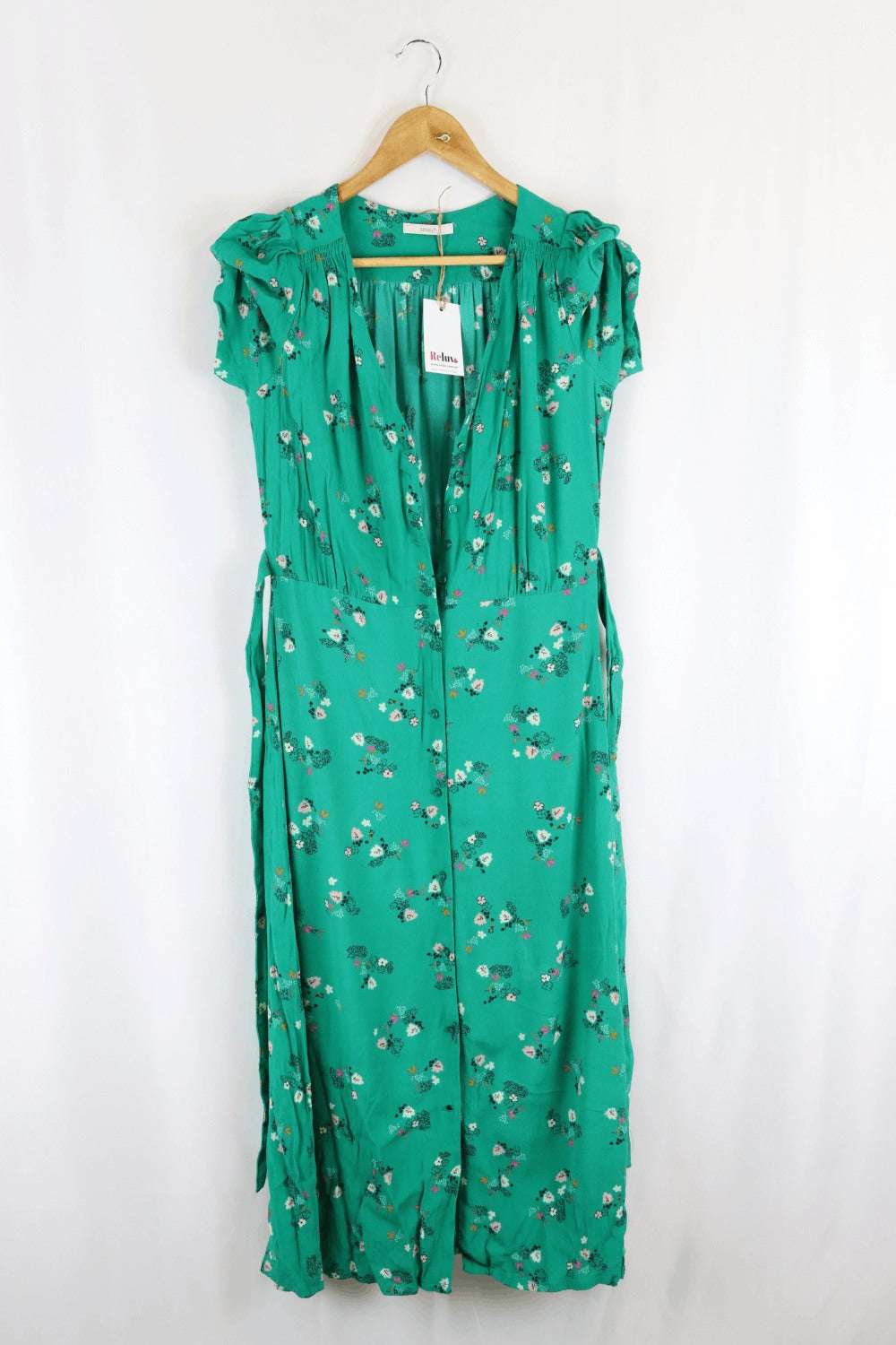 Sessun Green Floral Dress M