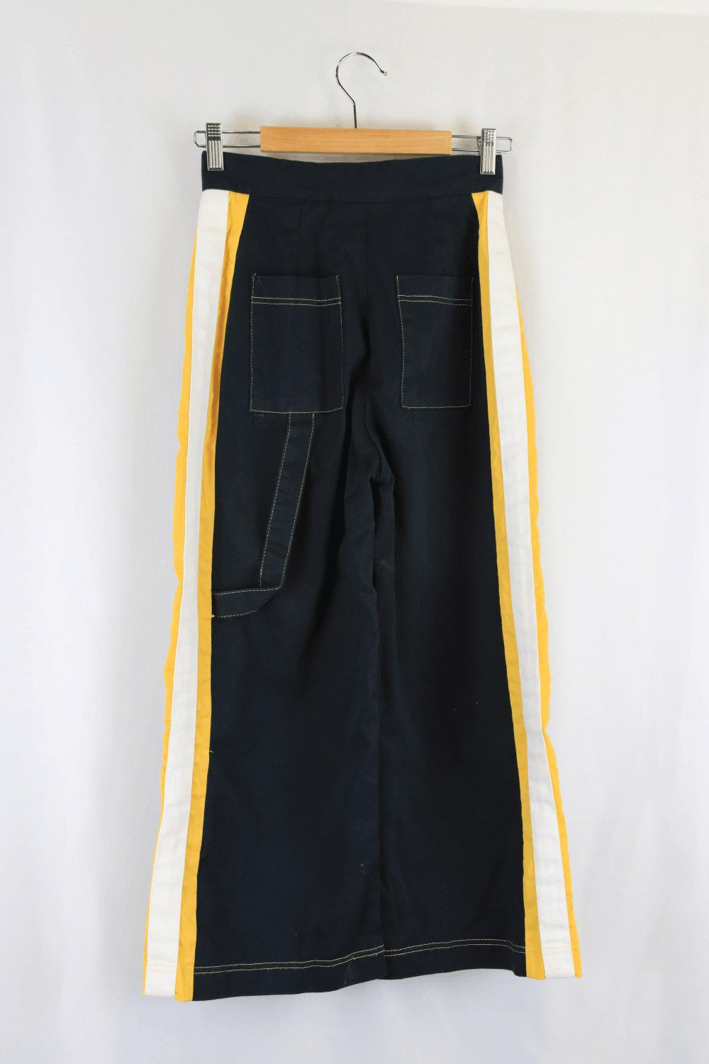 The Ragged Priest Black Jeans With A Yellow Stripe S