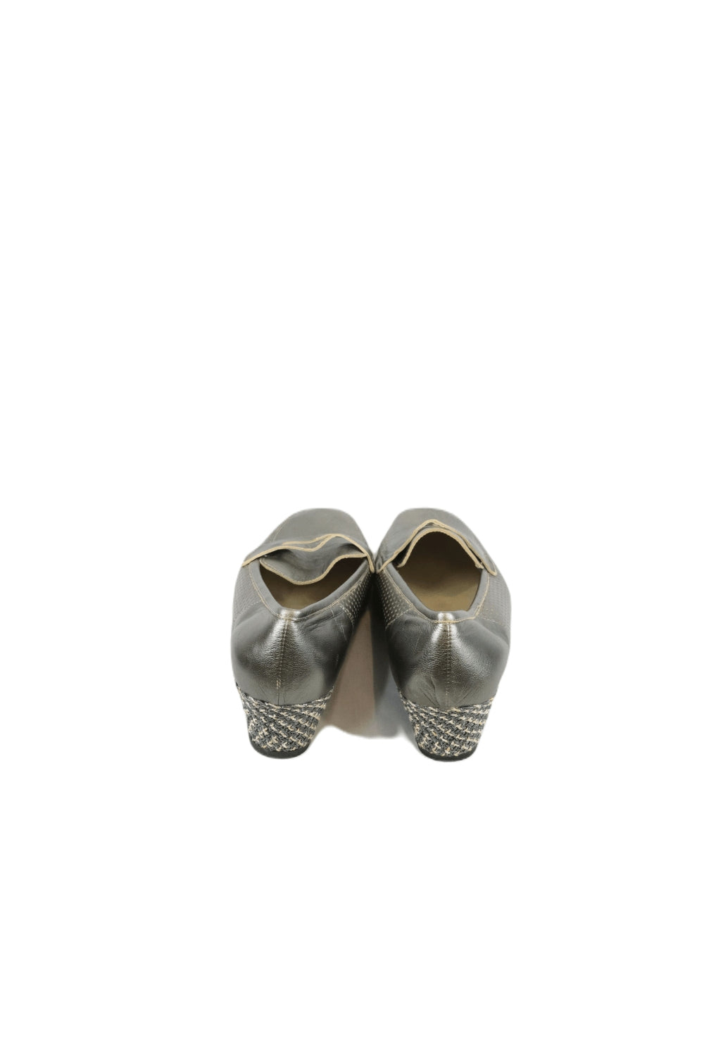 Cinzia Soft Silver Wedge Shoes 10.5