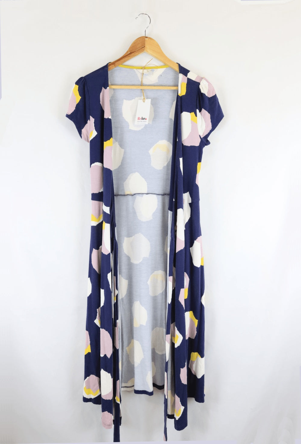 Boden Blue And Yellow Wrap Dress 10