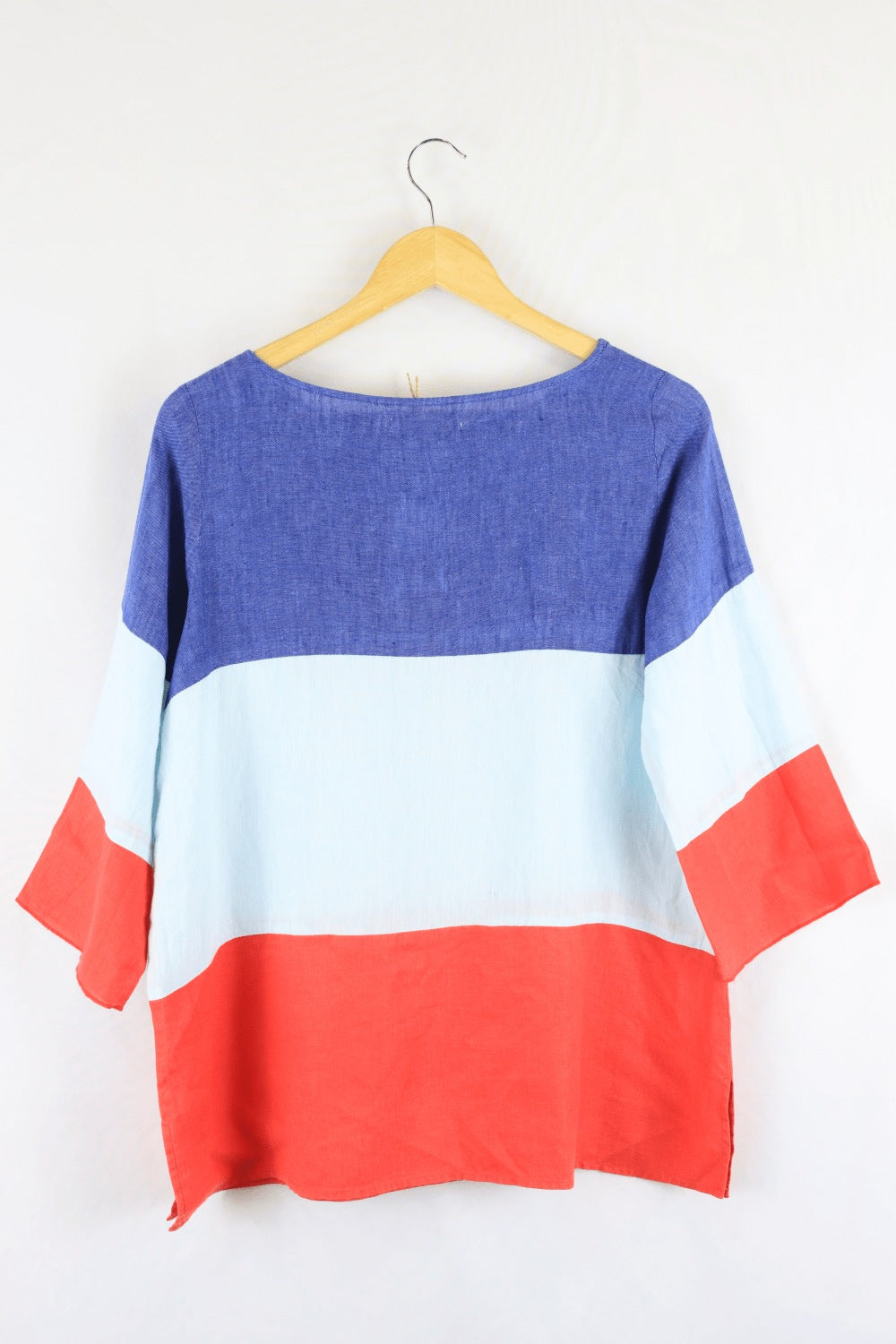 Alessandra Blue And Red Striped Top XS