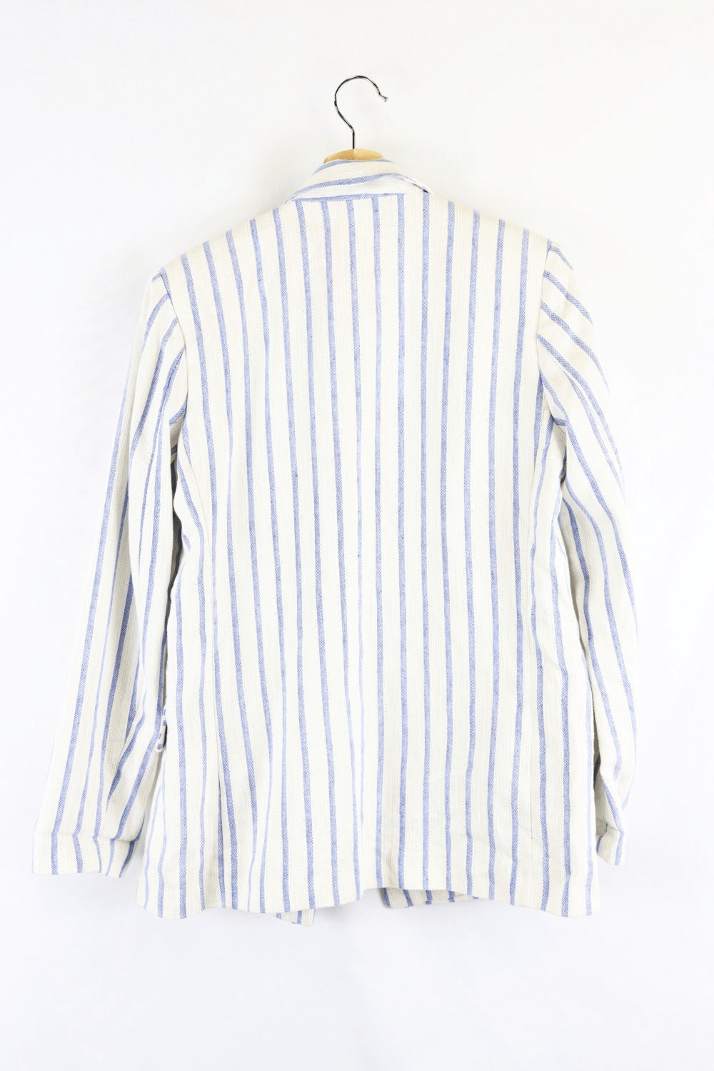 H &amp; M Blue And White Striped Jacket 10