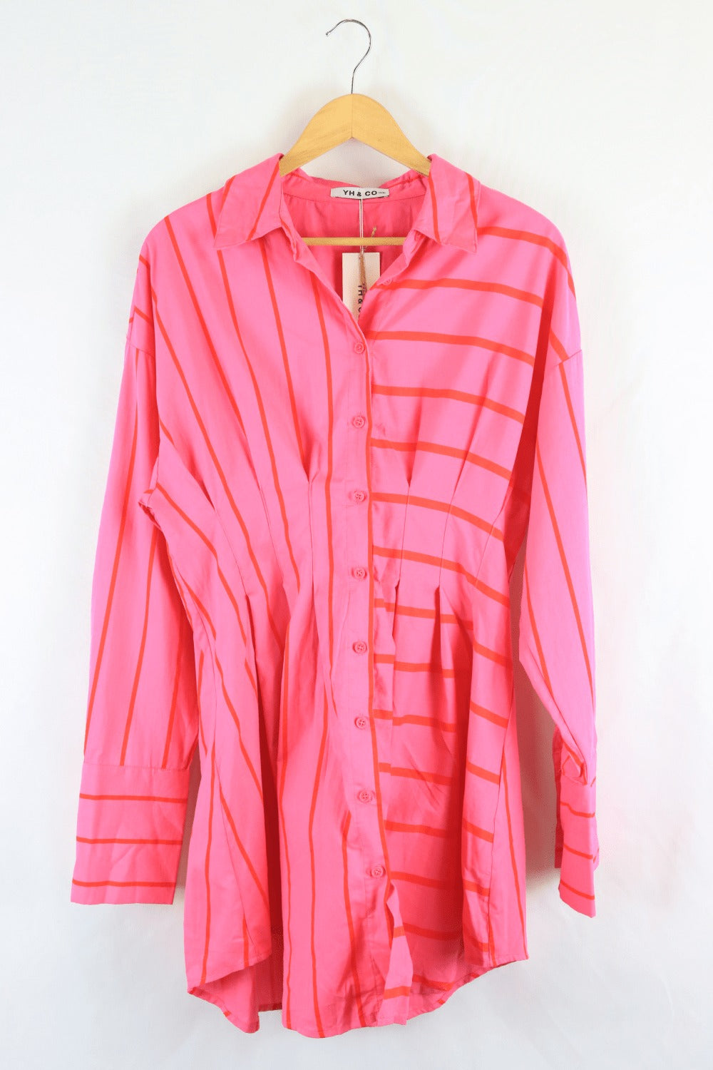 YH &amp; CO Pink Shirt Dress 14