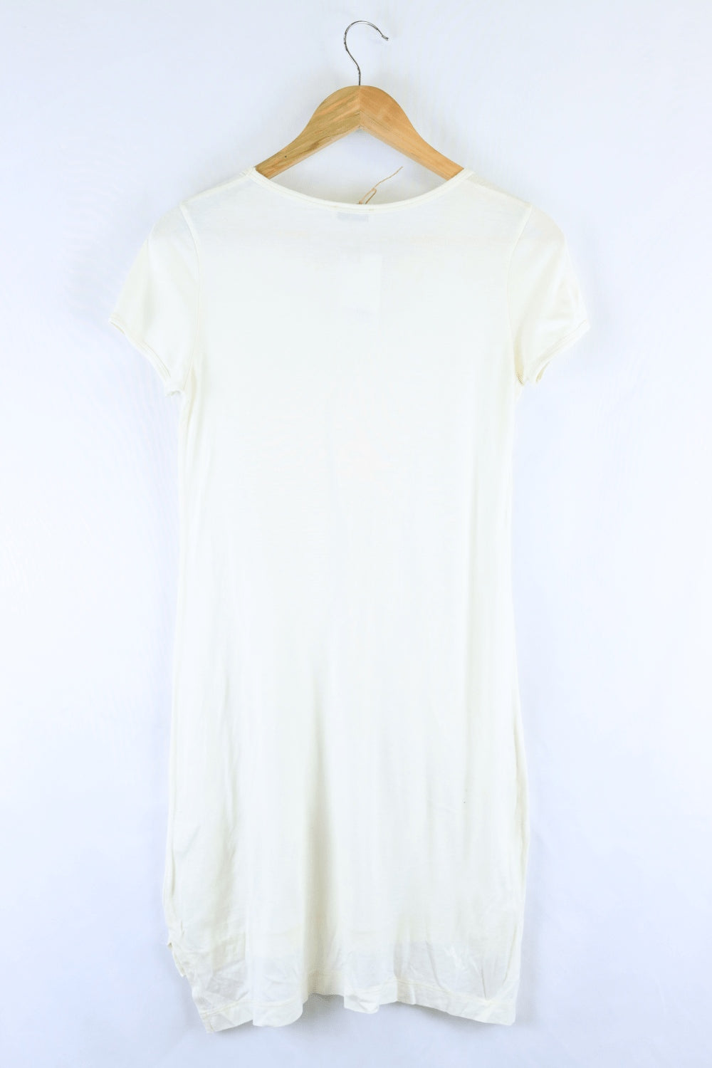Kookai White Long T-shirt 1 (10) - Reluv Clothing Australia