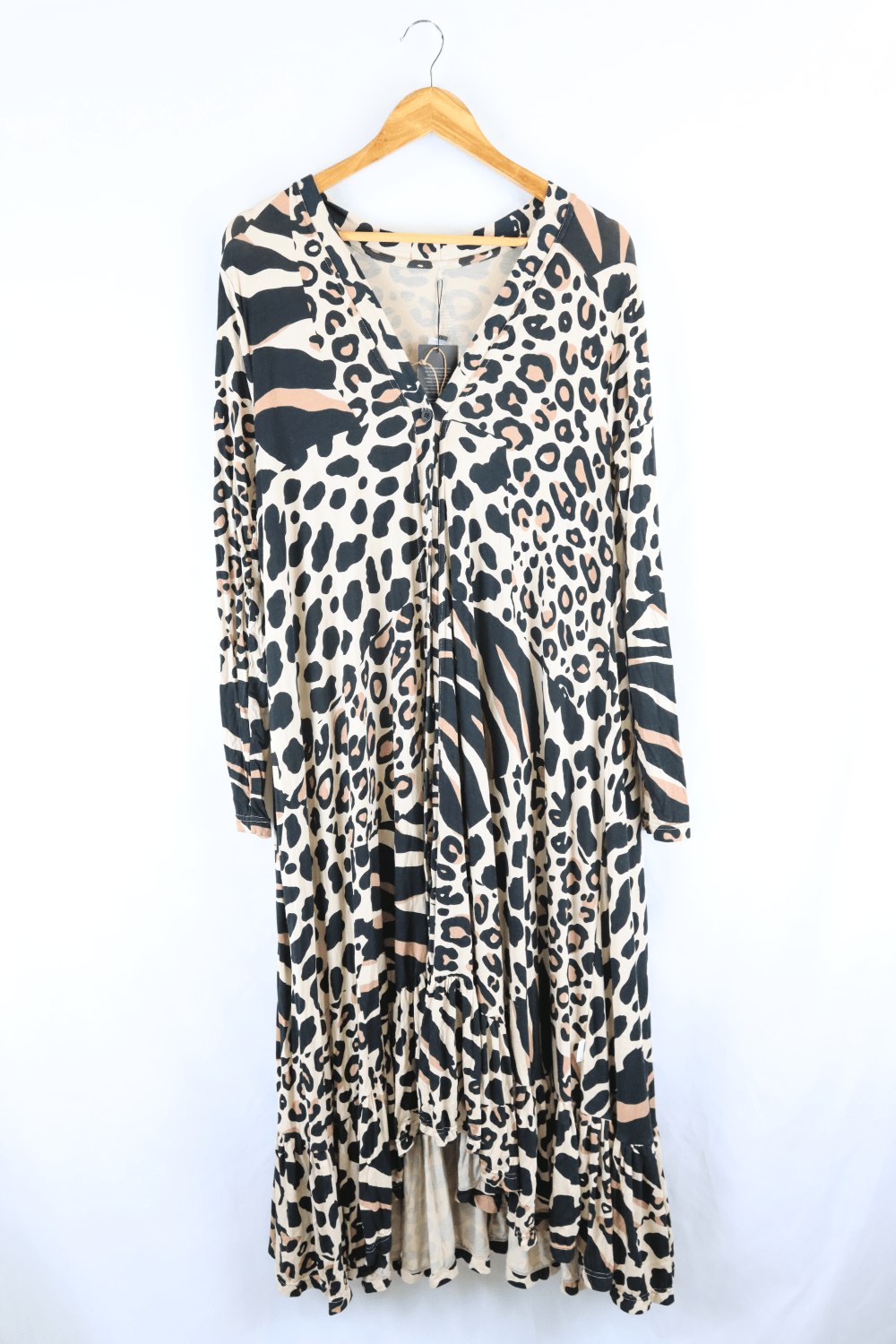 From Zion Animal Print Dress XS