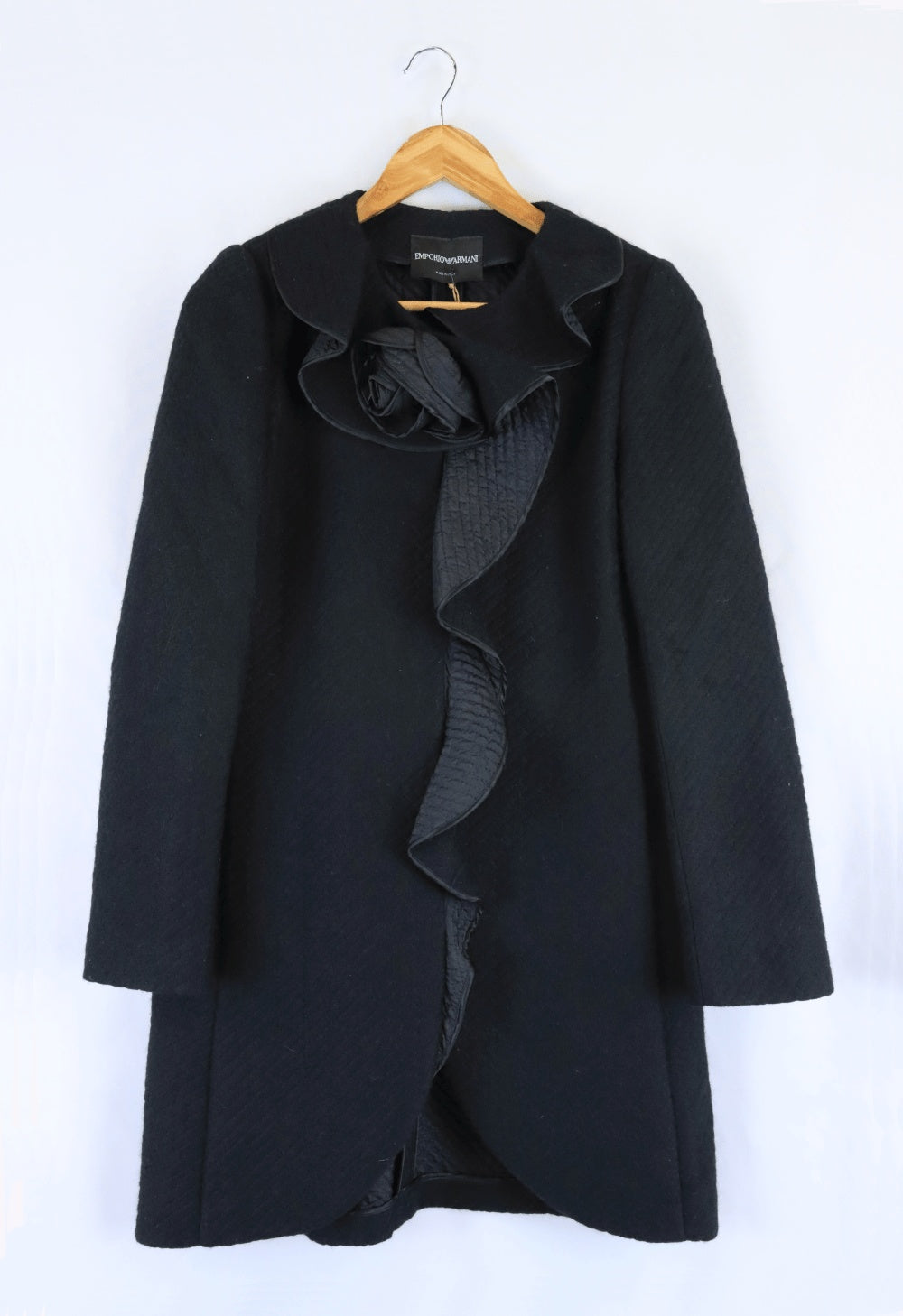 Emporio armani discount black coat