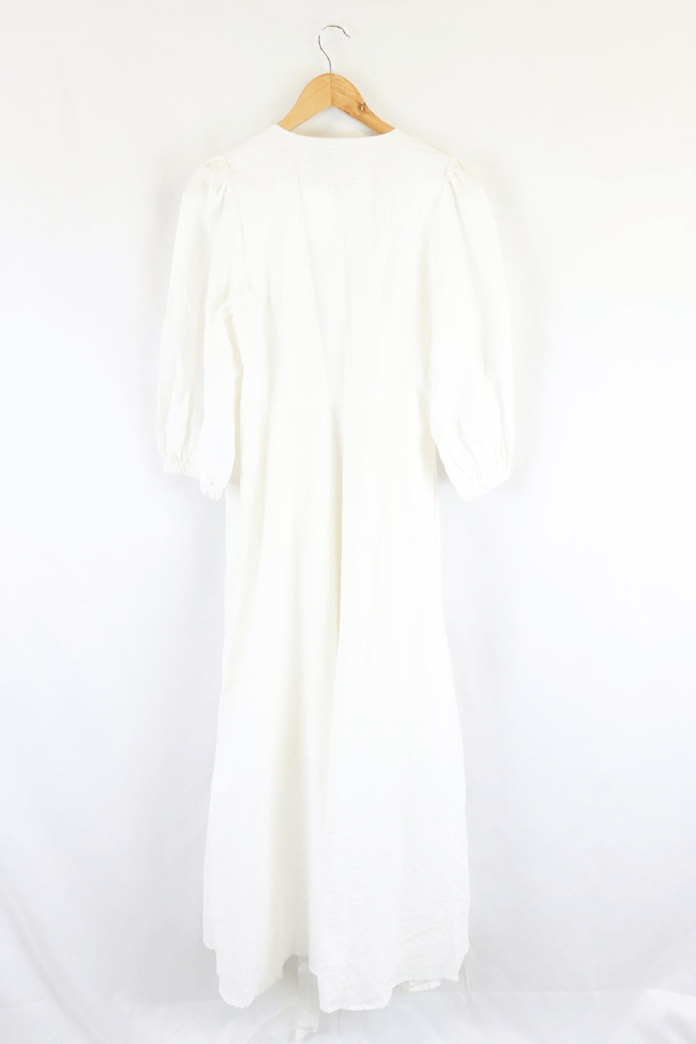 Sportscraft White Textured Wrap Dress 8