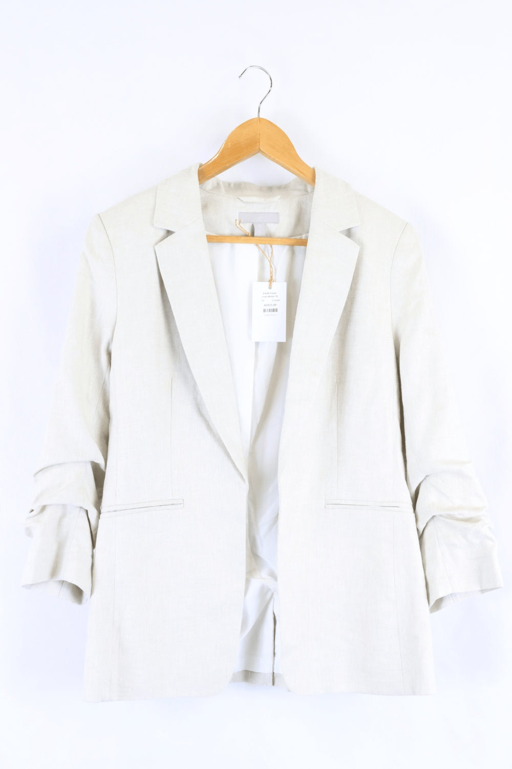 H and 2025 m white jacket
