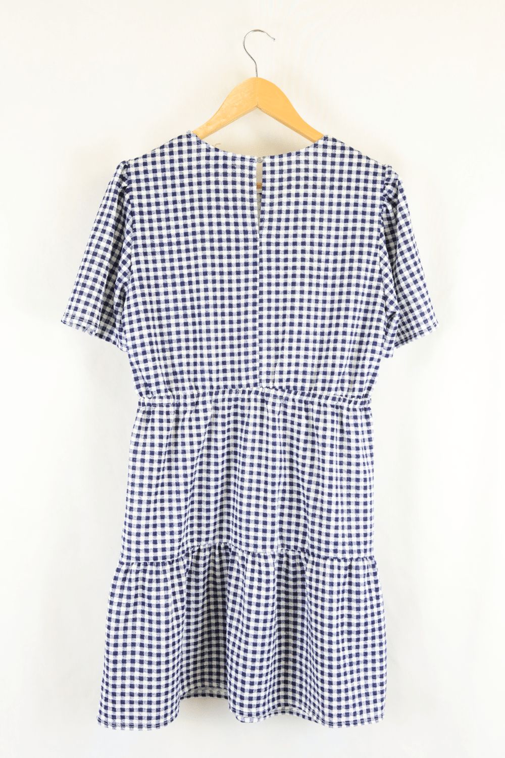 Oasis Checked Navy Dress M