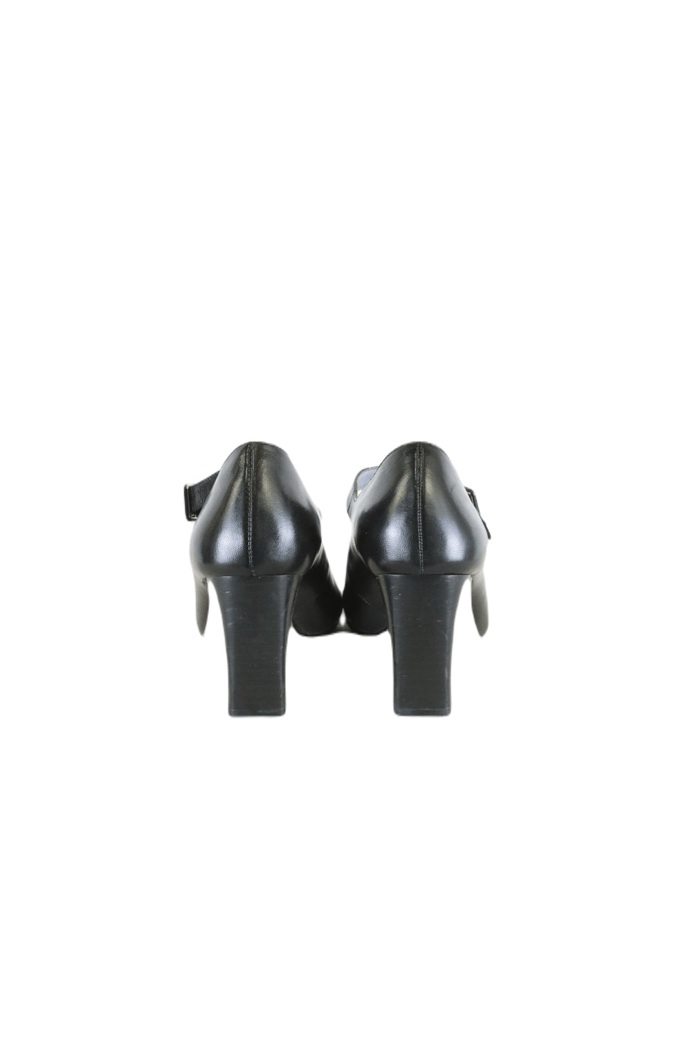 Giallo by Filippo Raphael Black Leather Heels 40