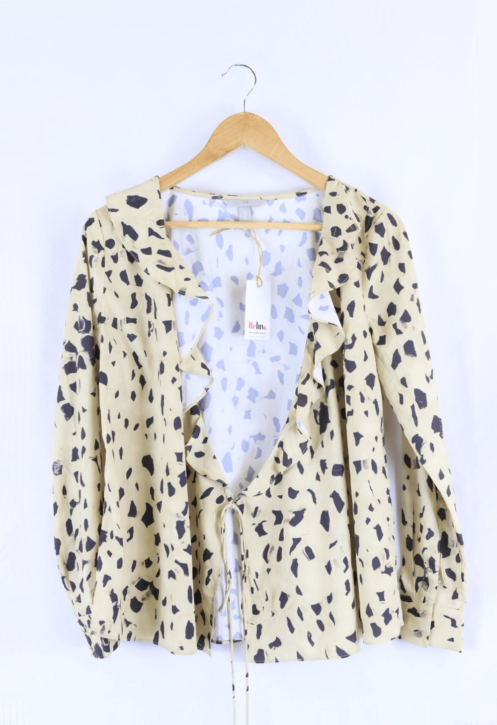 H&amp;M Beige Printed Blouse 8