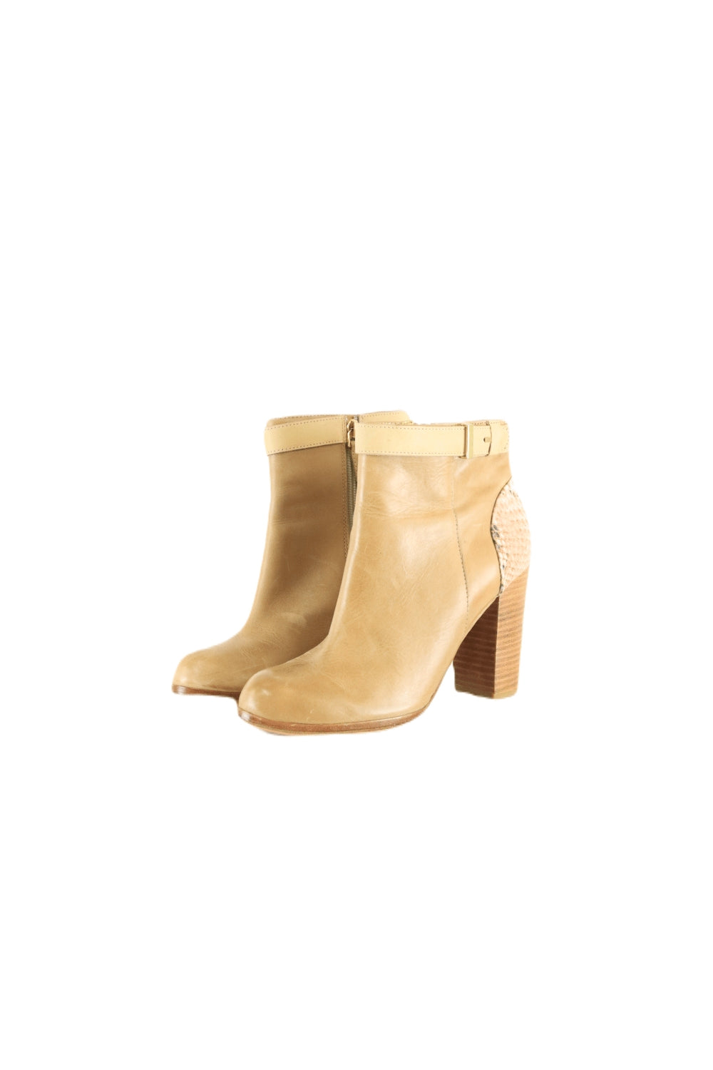 Mimco Tan Leather Ankle Boots 38