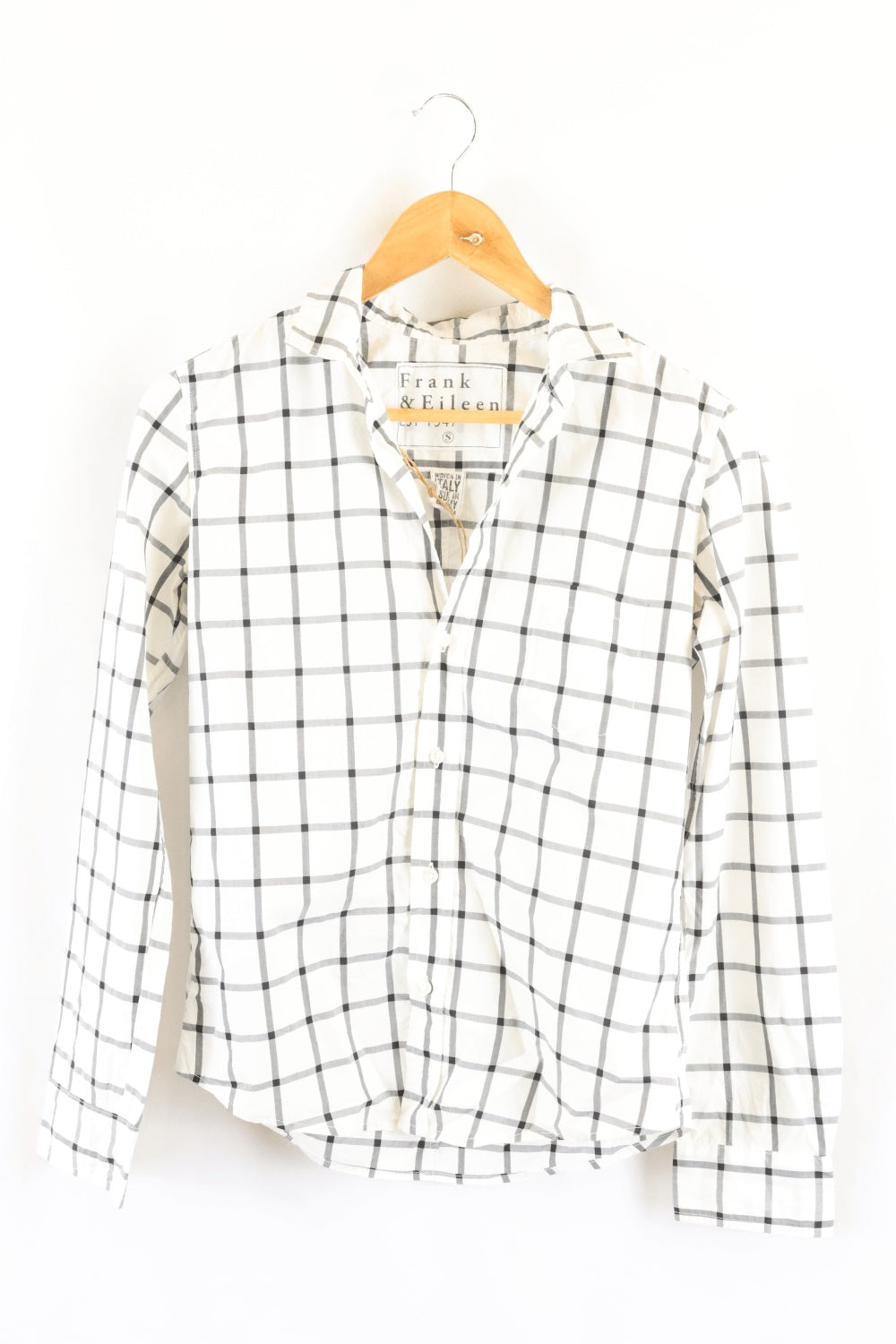 Frank &amp; Elieen Black And White Button Down Top S