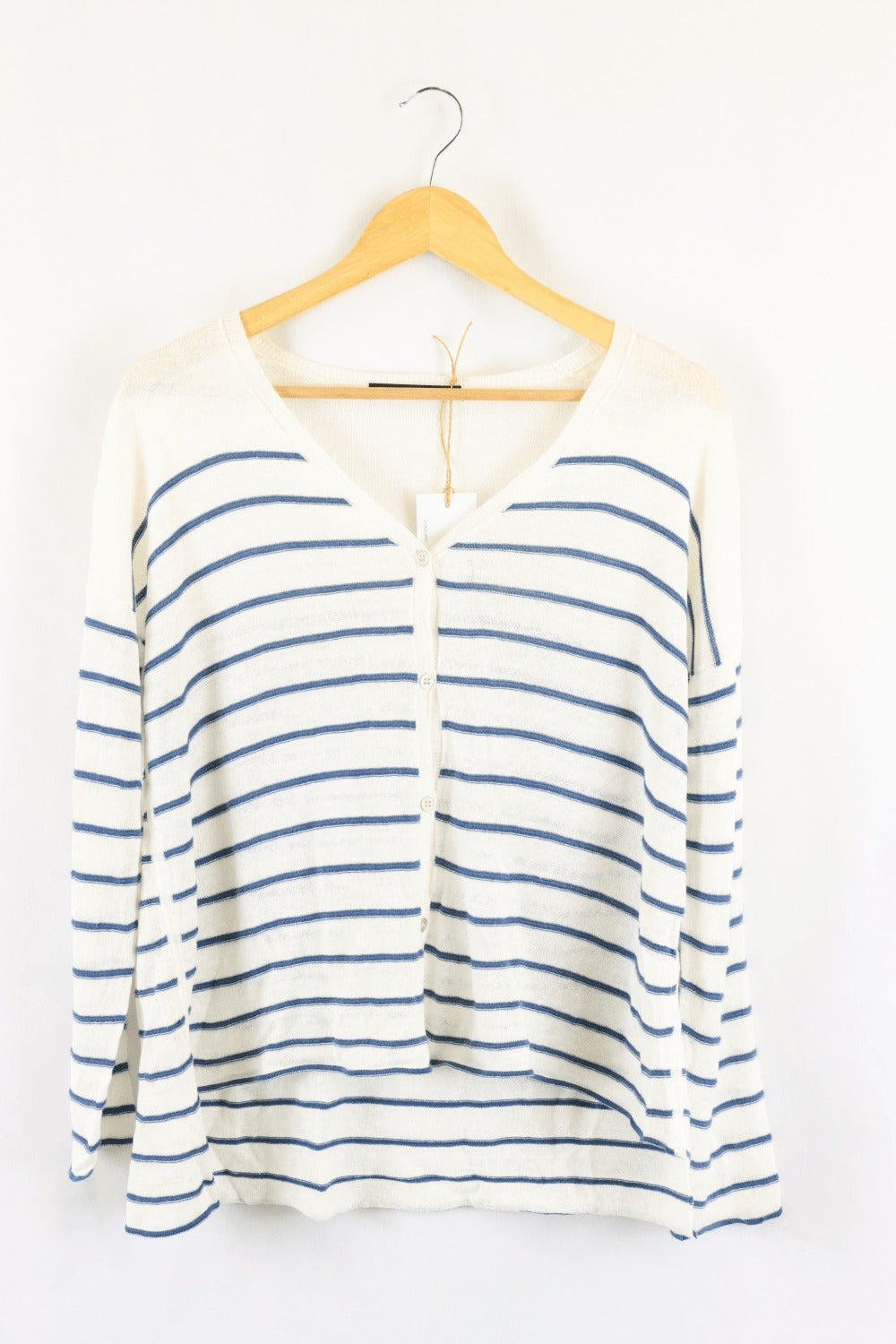 nikel and sole Blue And White Striped Cardigan S