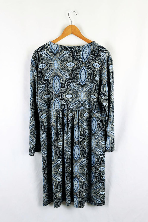 My Size Blue Paisley Dress S - Reluv Clothing Australia