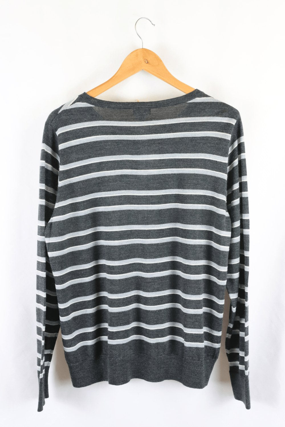 Emerge Grey Striped Cardigan XL