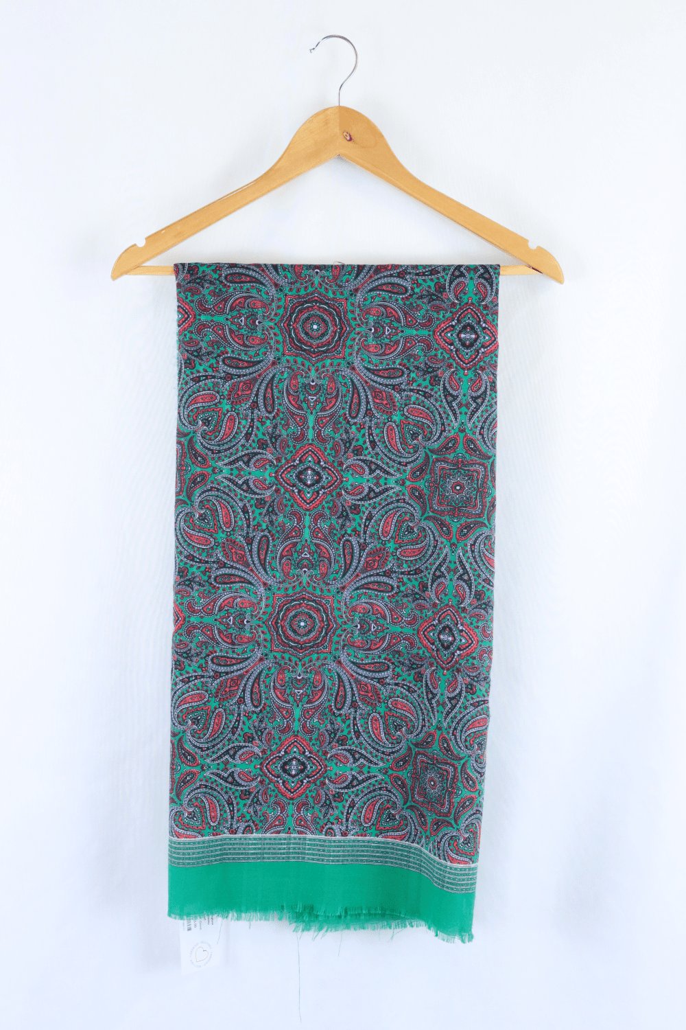 Laura Borghese Green Paisley Scarf