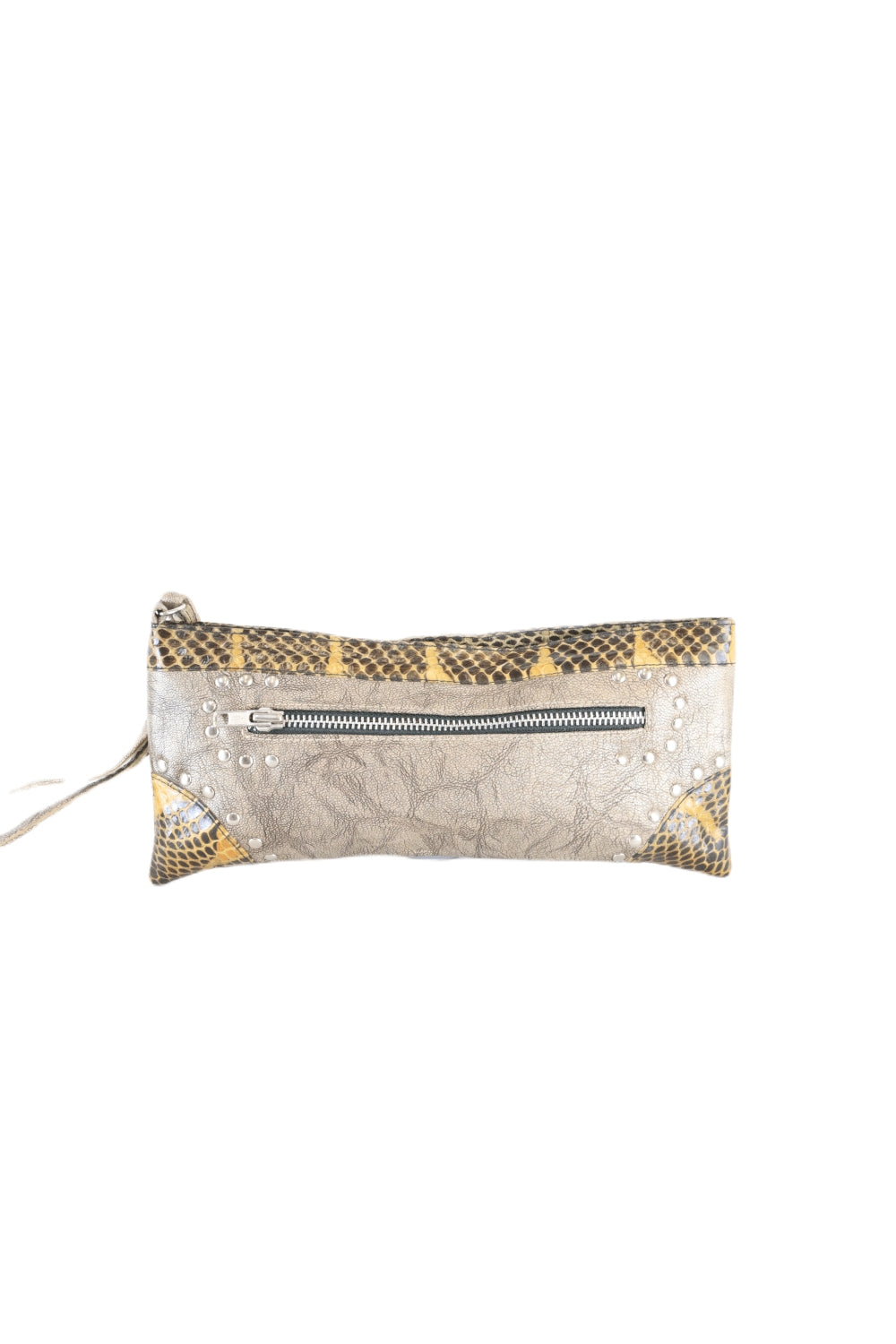 Birdi Brown Animal Print Clutch